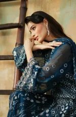 Unstitched 3Pc Embroidered Chiffon Dress Zebtan Zurgul 07 - Image 4