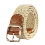 Internet Popular Square Buckle Punch-Free Women's Canvas Belt Men's Casual Elastic Elastic Pin Buckle Belt Wholesale - Image 5