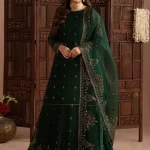 Bottle Green Chiffon Lehenga by Mohagni – AVR0033