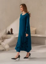 Linen Kurta Set in Teal – Elegant & Comfortable Daily Wear - Image 3