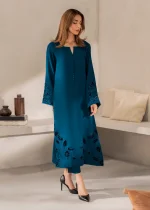 Linen Kurta Set in Teal – Elegant & Comfortable Daily Wear - Image 6