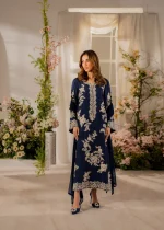 Linen Kurta Set in Navy Blue – Smart & Elegant Everyday Look - Image 2