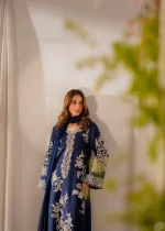 Linen Kurta Set in Navy Blue – Smart & Elegant Everyday Look