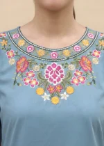💙 Sky Blue Lawn Kurta Set – Summer Ready Elegance 💙 - Image 6