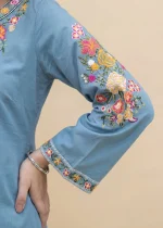💙 Sky Blue Lawn Kurta Set – Summer Ready Elegance 💙 - Image 8