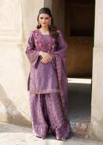 Elegant Silk Kurta Set in Purple – Wedding Ready Look - Image 4