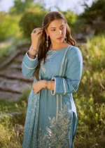 Powder Blue Cotton Kurta Set – Soft & Elegant Look - Image 3