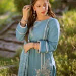 Powder Blue Cotton Kurta Set – Soft & Elegant Look