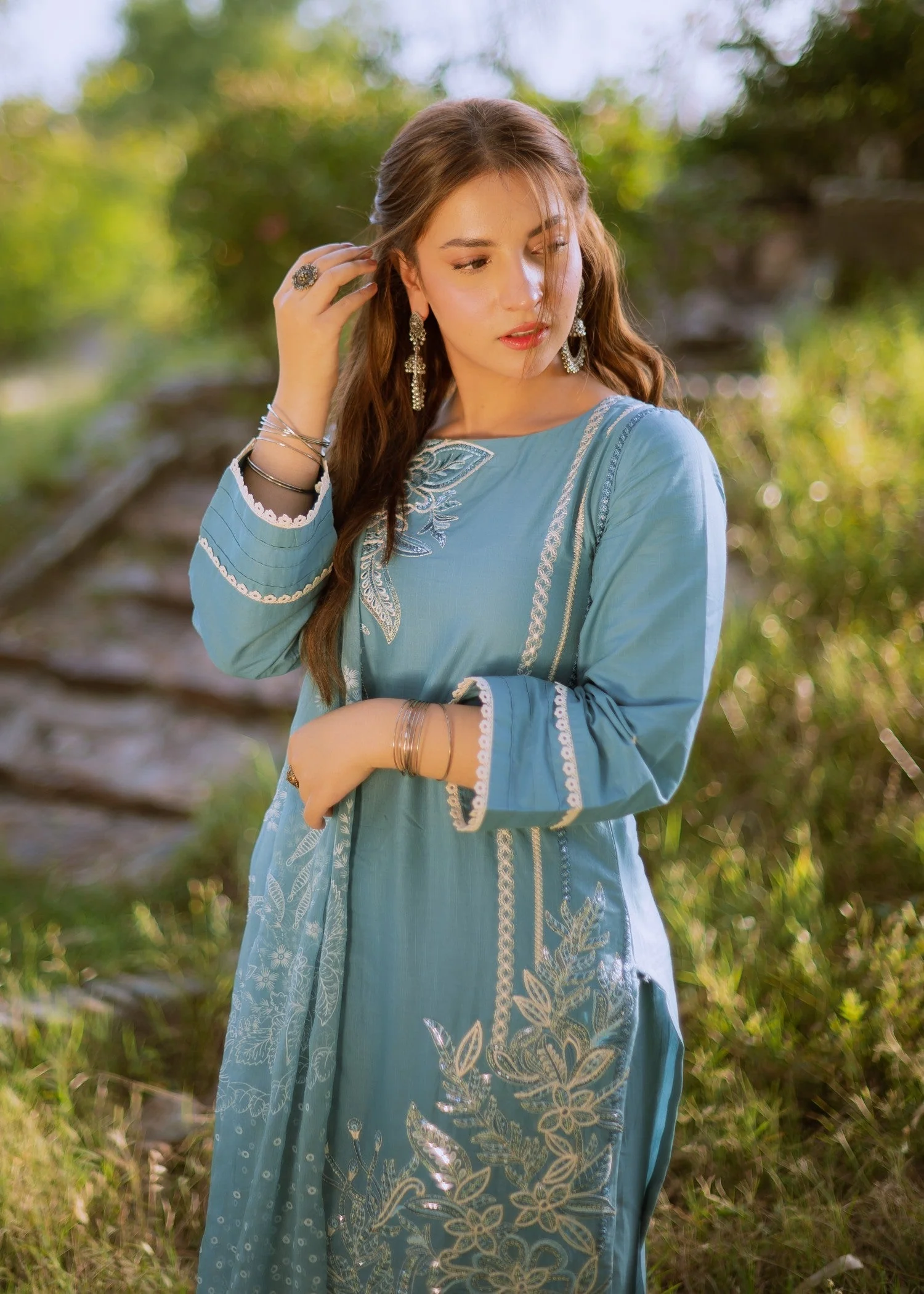 media_image-4ed48e75199644d5beaa804f1d27a9af_79dd2a18-53ce-4a00-9c22-3ea8fa922472 Powder Blue Cotton Kurta Set – Soft & Elegant Look - Image 1
