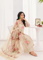 Ivory Embroidered Lawn Kurta Set – Elegant Summer Look