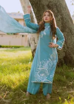 Powder Blue Cotton Kurta Set – Soft & Elegant Look - Image 6